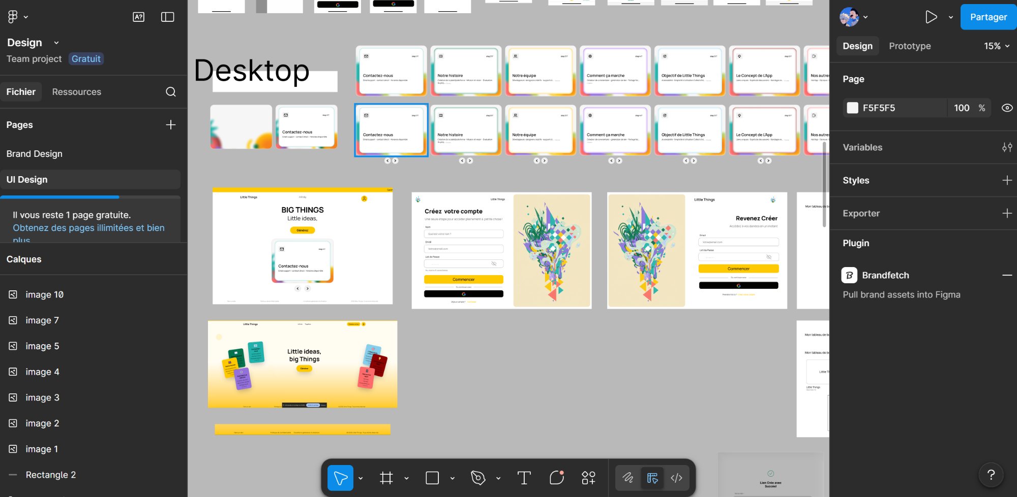 Figma — Pages Desktop LittleThings