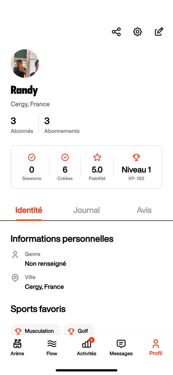 Profil athlète