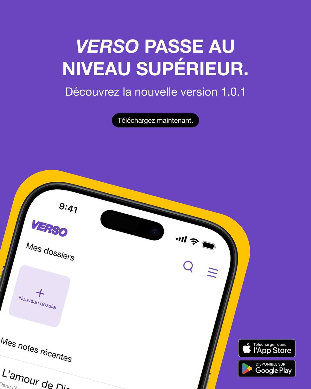 Verso — PASSE AU NIVEAU SUPÉRIEUR