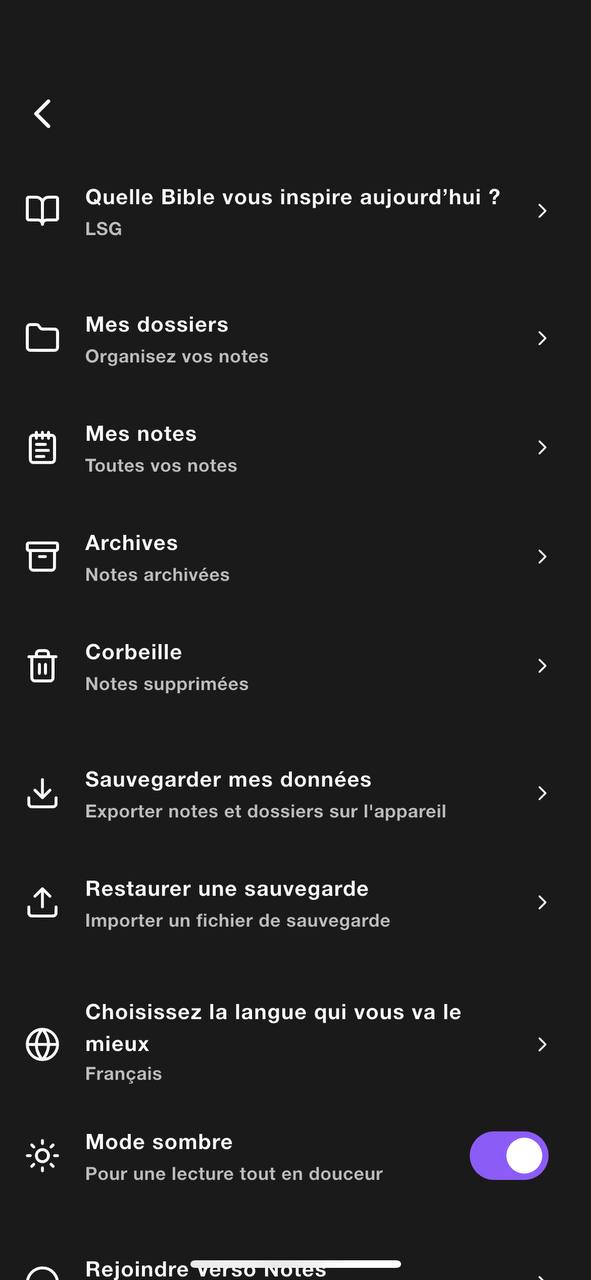Verso – Menu