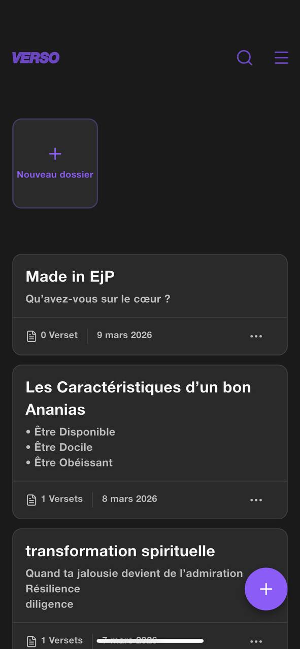 Verso – Mes notes